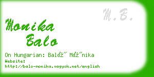 monika balo business card